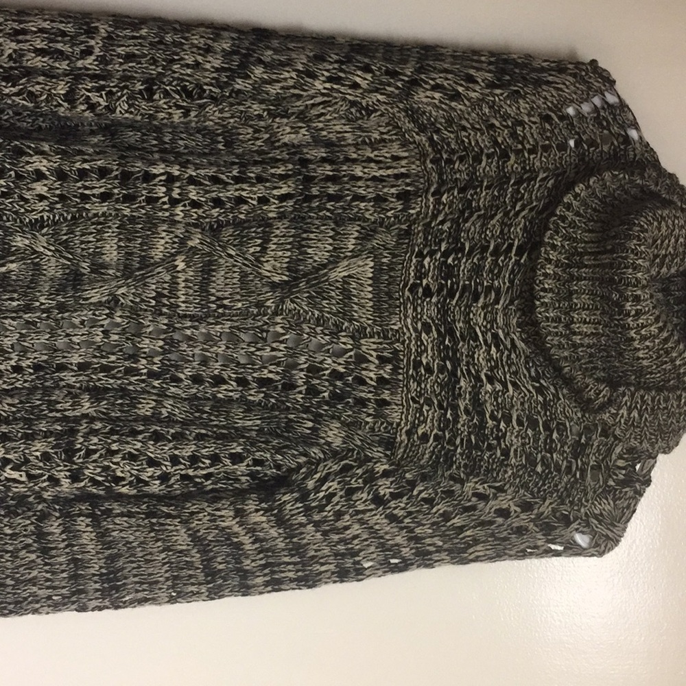 Tan and black knitted sweater